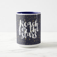 Scattered Gold Navy Blue Stars