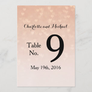 Scattered Hearts Dusty Rose Ombre Invitation