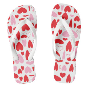 Scattered Hearts Flip Flops