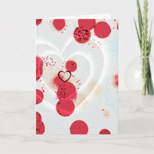 Scattered Hearts Holiday Card