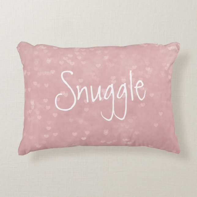 Scattered Hearts Snuggle Decorative Pillow (Front)