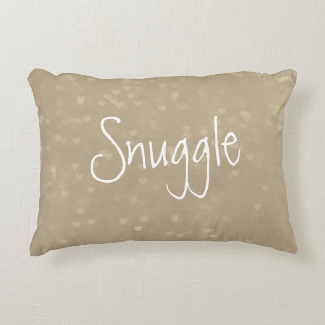 Scattered Hearts Snuggle Decorative Pillow (Front)