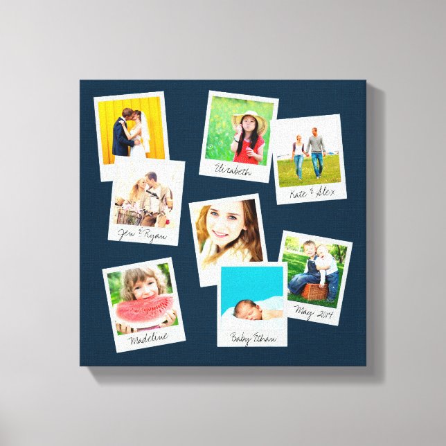 Scattered Instagram Photo Collage Canvas Print (Front)