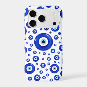 Scattered Nazar Evil Eye Pattern iPhone Case