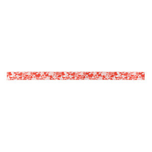 Scattered Red Hearts Galore Satin Ribbon