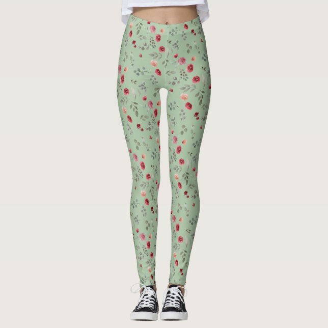 Scattered Roses Leggings (Front)