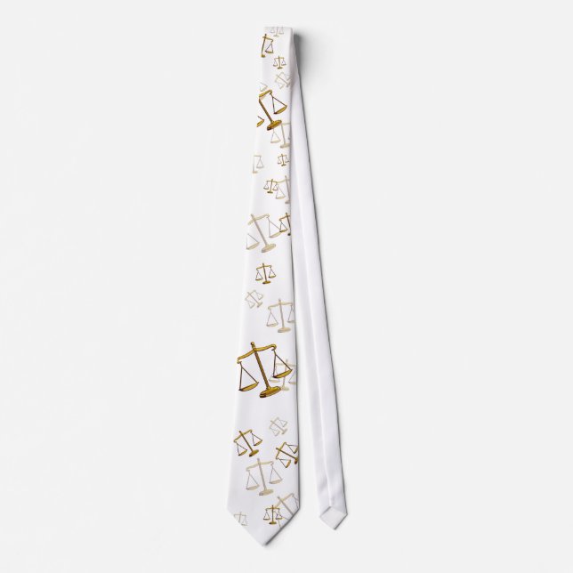 Scattered Scales of Justice | Lawyer Tie (Front)