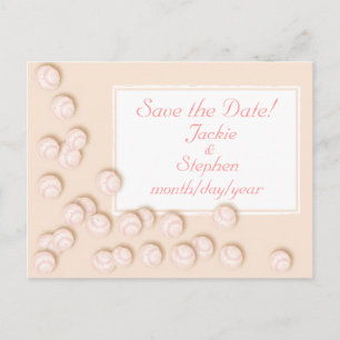 Scattered Seashells Announcement Postcard