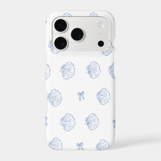 Scattered Seashells Blue Coastal Case