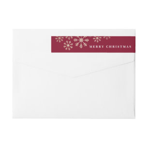 Scattered snow wrap around return address label