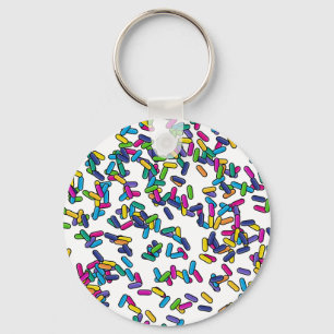 Scattered Sprinkles Pattern Keychain