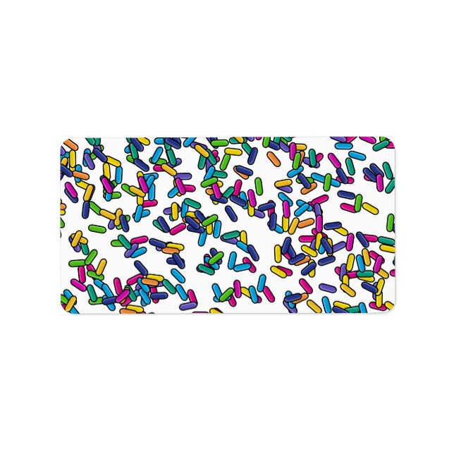 Scattered Sprinkles Pattern Label (Front)