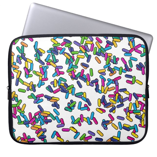 Scattered Sprinkles Pattern Laptop Sleeve (Front)