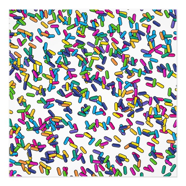 Scattered Sprinkles Pattern Photo Print (Front)