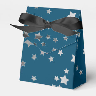 Scattered Stars on Blue Favor Box