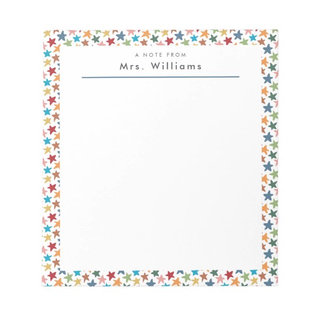 Scattered Stars Teacher Notepad (Front)