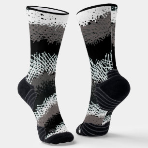 Scattered Sticks-Black and white Socks