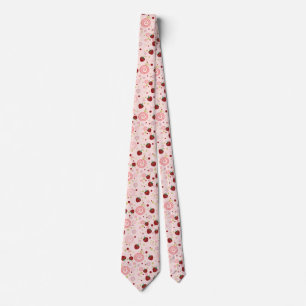 Scattered Strawberry Swirl Pattern Tie