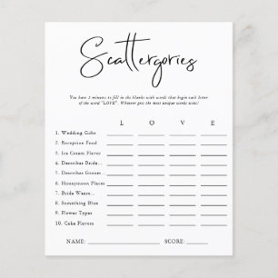 Scattergories   Bridal Shower Game