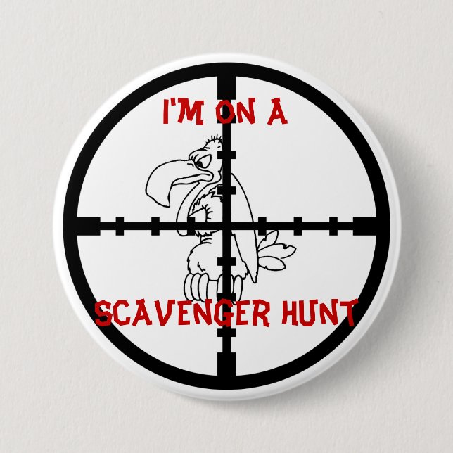 Scavenger Hunt 3 Inch Round Button (Front)
