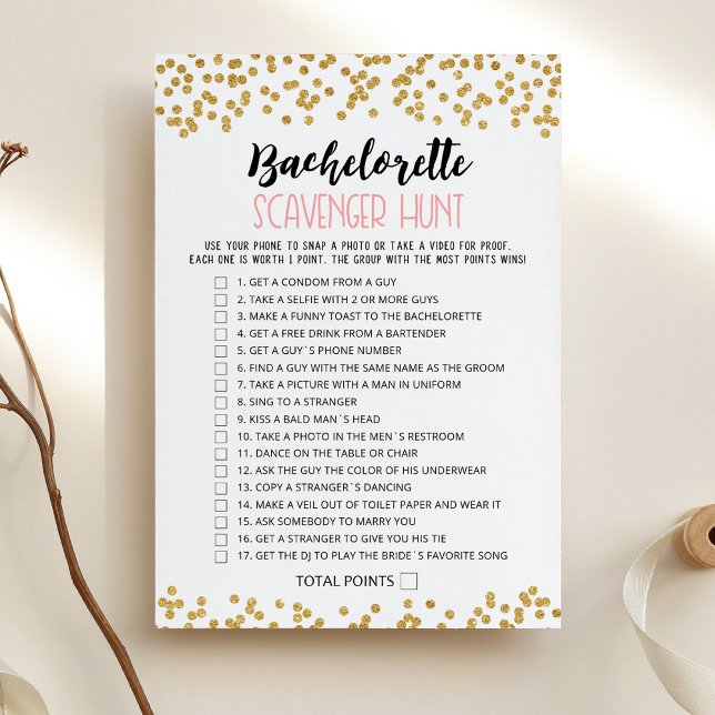 Scavenger Hunt Hen Party Editable game Card (Creator Uploaded)