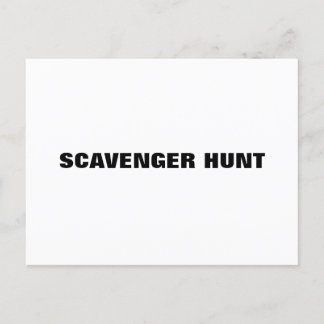 Scavenger hunt var draught postcard