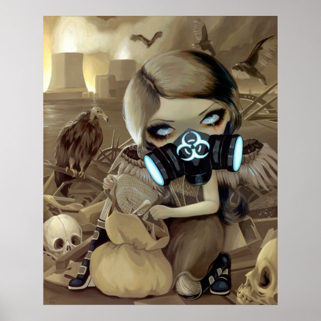 Scavengers ART PRINT cyberpunk goth vulture fairy (Front)