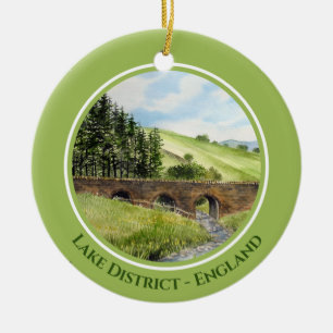 Scawgill Bridge over River Aiken Lake District UK Ceramic Ornament