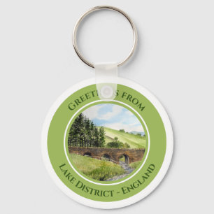 Scawgill Bridge over River Aiken Lake District UK Keychain