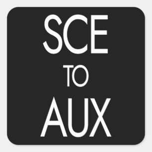 SCE to AUX - Space Race and Rocket Science Square Sticker