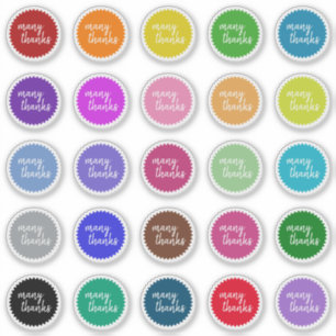Sceau coloré Comme "merci beaucoup" Stickers