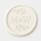 Mariage Couple Monogramme Élégant Botanique