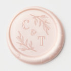 Monogramme Élégant de Mariage avec Feuillage