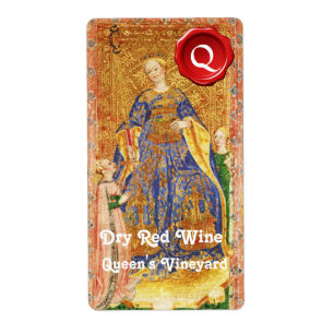SCEAU DE CIRE DE VIN ROUGE DE LA REINE /TAROTS ANC