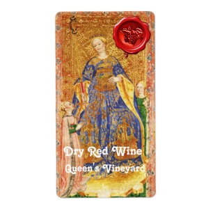 SCEAU DE CIRE DE VIN ROUGE DE LA REINE /TAROTS ANC