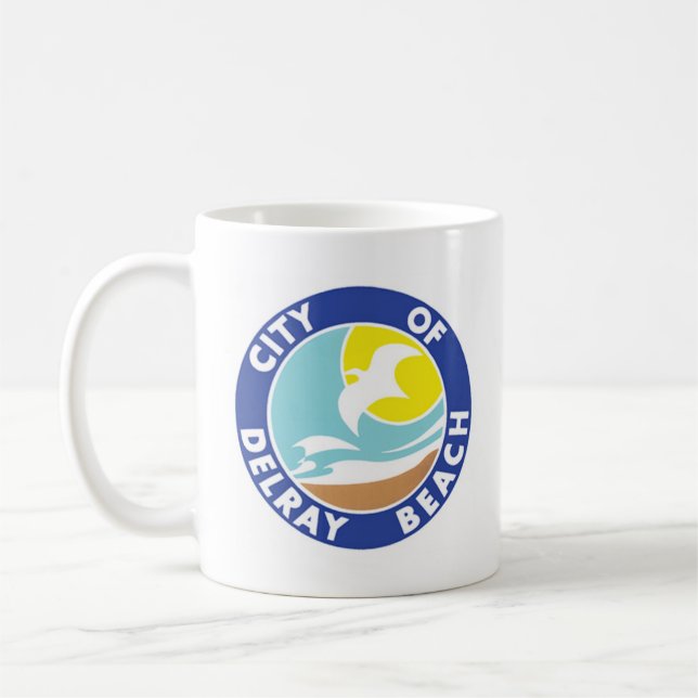 Sceau de Delray Beach, Floride Coffee Mug (Gauche)