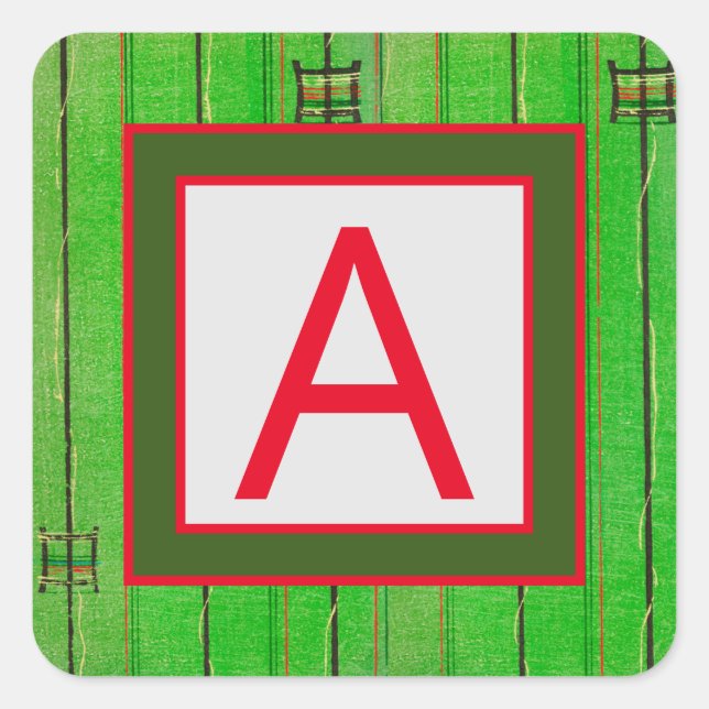 SCEAU D'ENVELOPPE DE MONOGRAMME DE STICKER PERSONN (Devant)