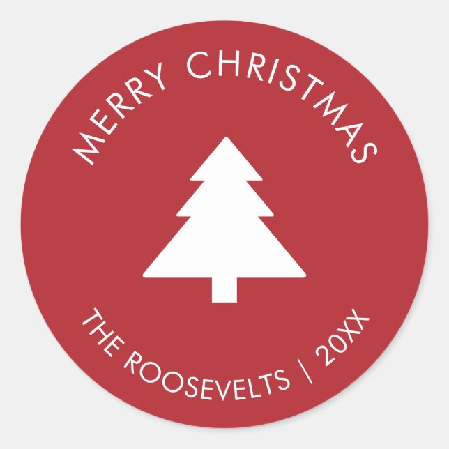 Sceau d'enveloppe Étiquette moderne de l'arbre de  (Devant)