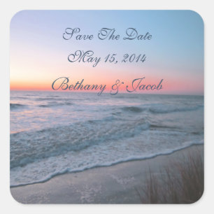 Sceau d'enveloppe / Stickers vue avant plage