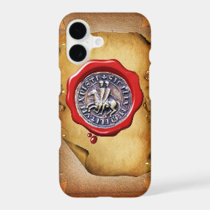 SCEAU DES CHEVALIERS TEMPLAR parchemin de cire rou