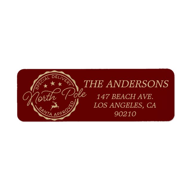 Sceau du Père Noël Pôle Nord (Devant)