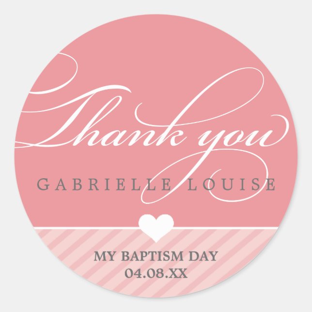 SCEAU STICKER - MERCI :: charmant type 1 (Devant)