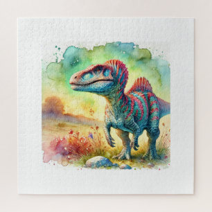 Scelidosaurus in Watercolor 300724AREF126 - Waterc Jigsaw Puzzle