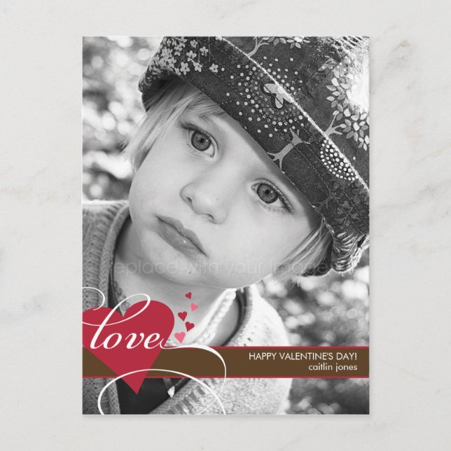 Scellé avec amour Carte postale Saint Valentin (Devant)