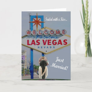 Scellé avec une carte mariée de Las Vegas de