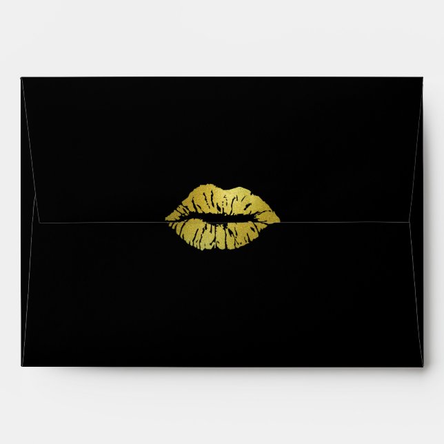 Scellé avec une enveloppe noire baiser (Dos (Haut rabat))