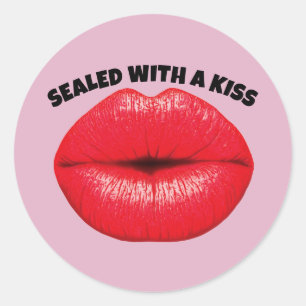 SCELLÉ D'UN KISS, STICKERS DE LÈVRES ROUGES