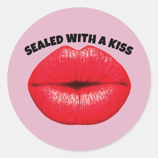 SCELLÉ D'UN KISS, STICKERS DE LÈVRES ROUGES (Devant)