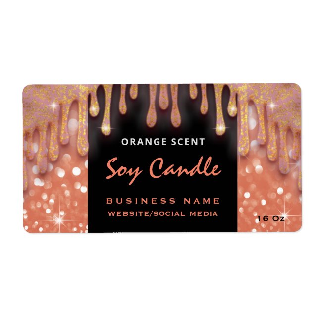 Scénario de cireur moderne étiquette de cierge soy (Devant)