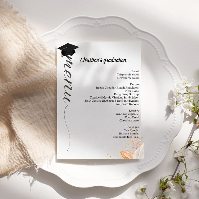 Scénario Whimsical Graduation dîner menu (Créateur téléchargé)